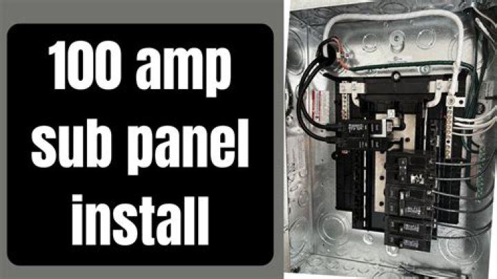 How to install a 100 amp subpanel